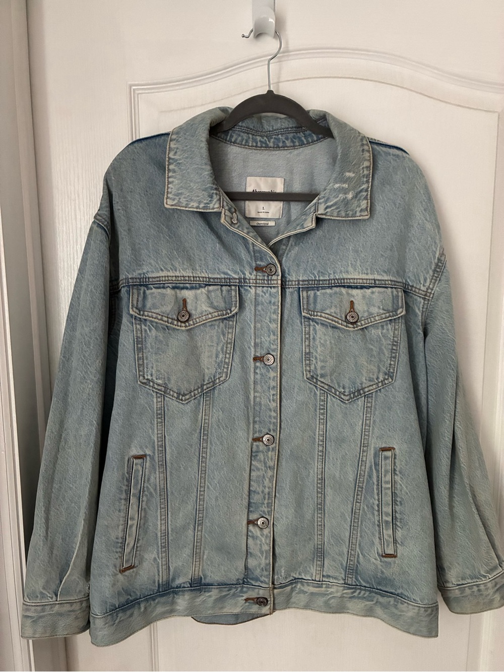 Abercrombie & Fitch Washed Blue Denim Jacket